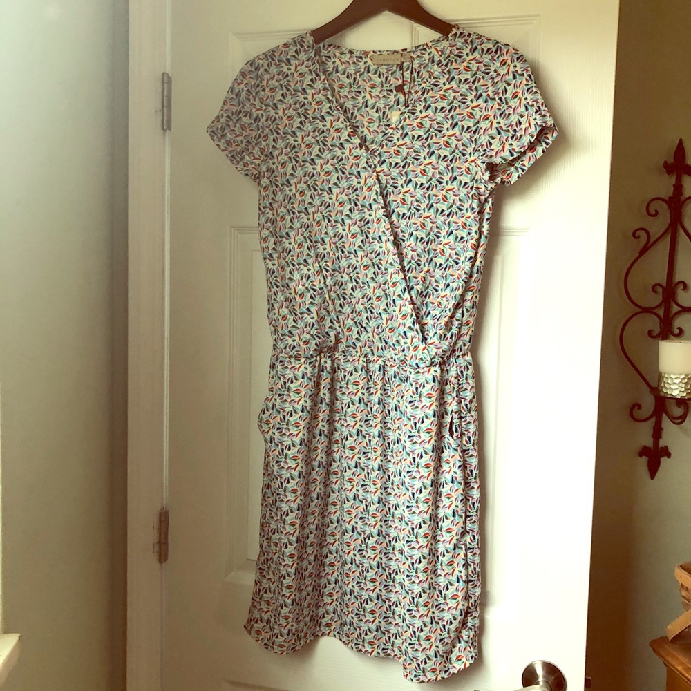 Wrap-style Dress with Pockets